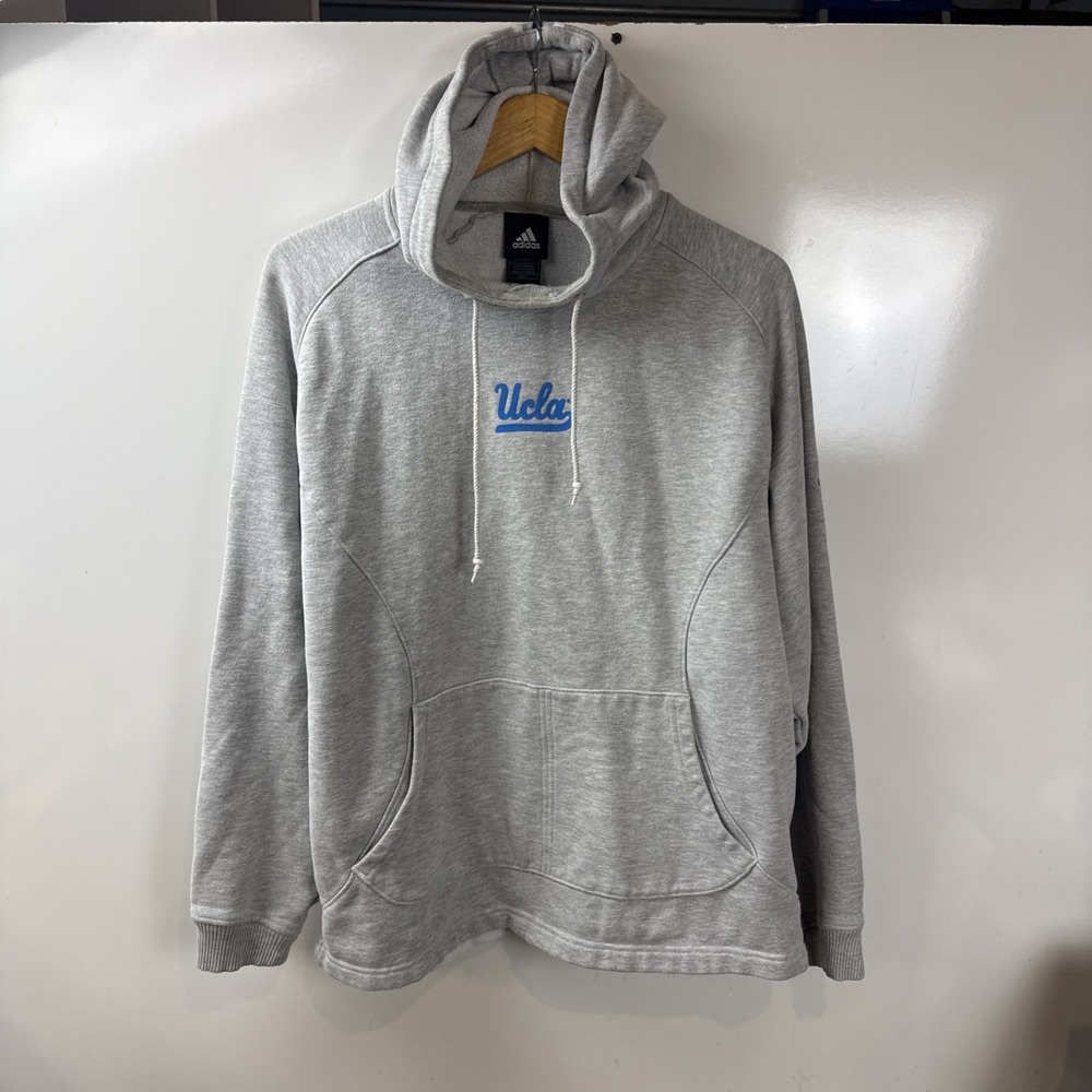 UCLA Bruins NCAA Adidas Gray‎ Pullover Hoodie Sweatshirt Men's SMALL